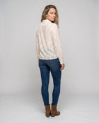 Ladies Elegant Blouse-Shirt with Structured Surface - back view