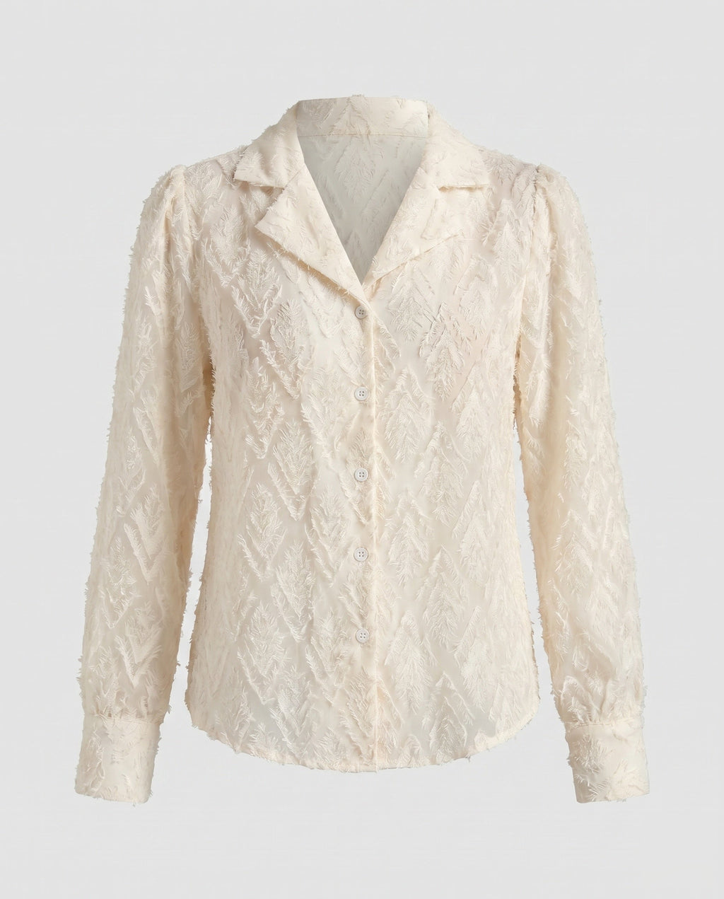 Ladies Elegant Blouse-Shirt with Structured Surface - product shot