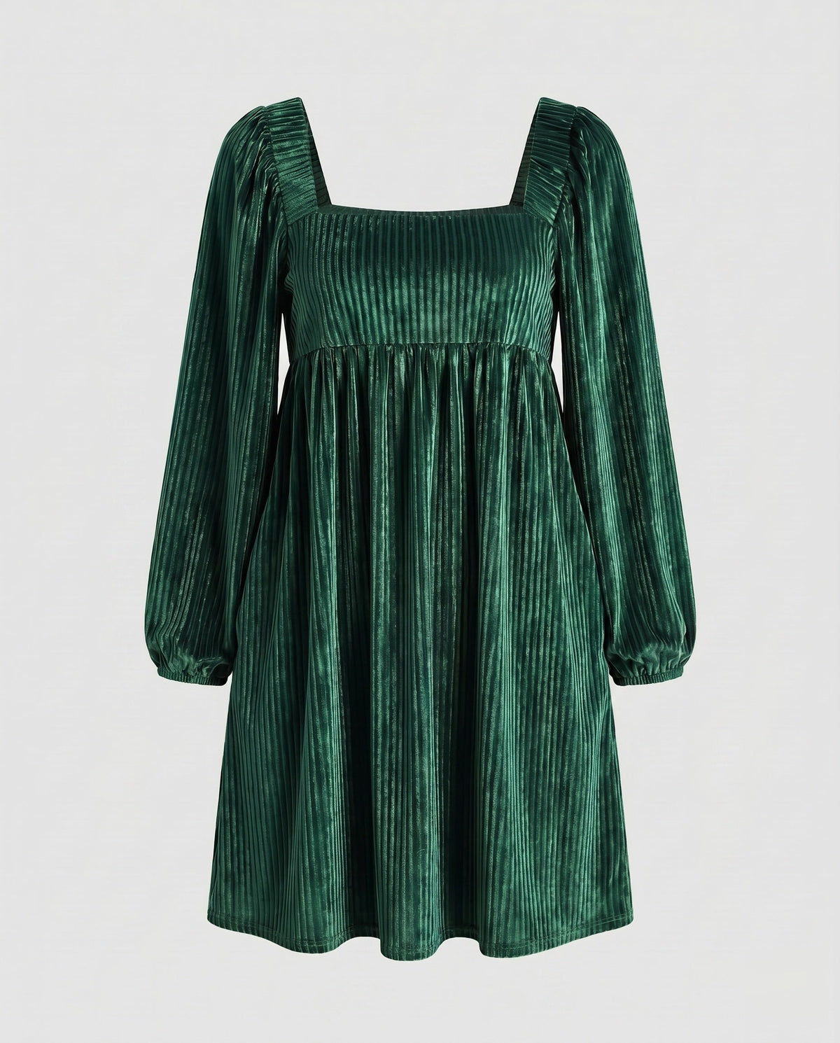 Women's dress with elegant ruffle detailing and voluminous skirt - product shot
