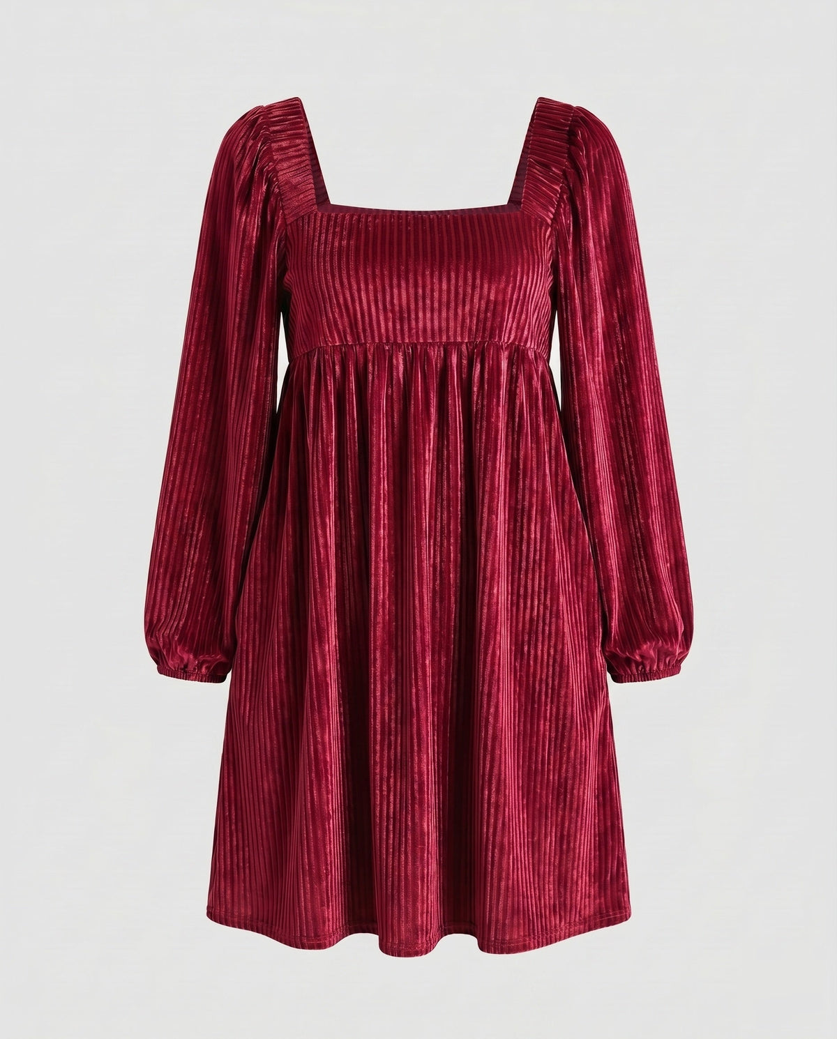 Women's dress with elegant ruffle detailing and voluminous skirt - product shot