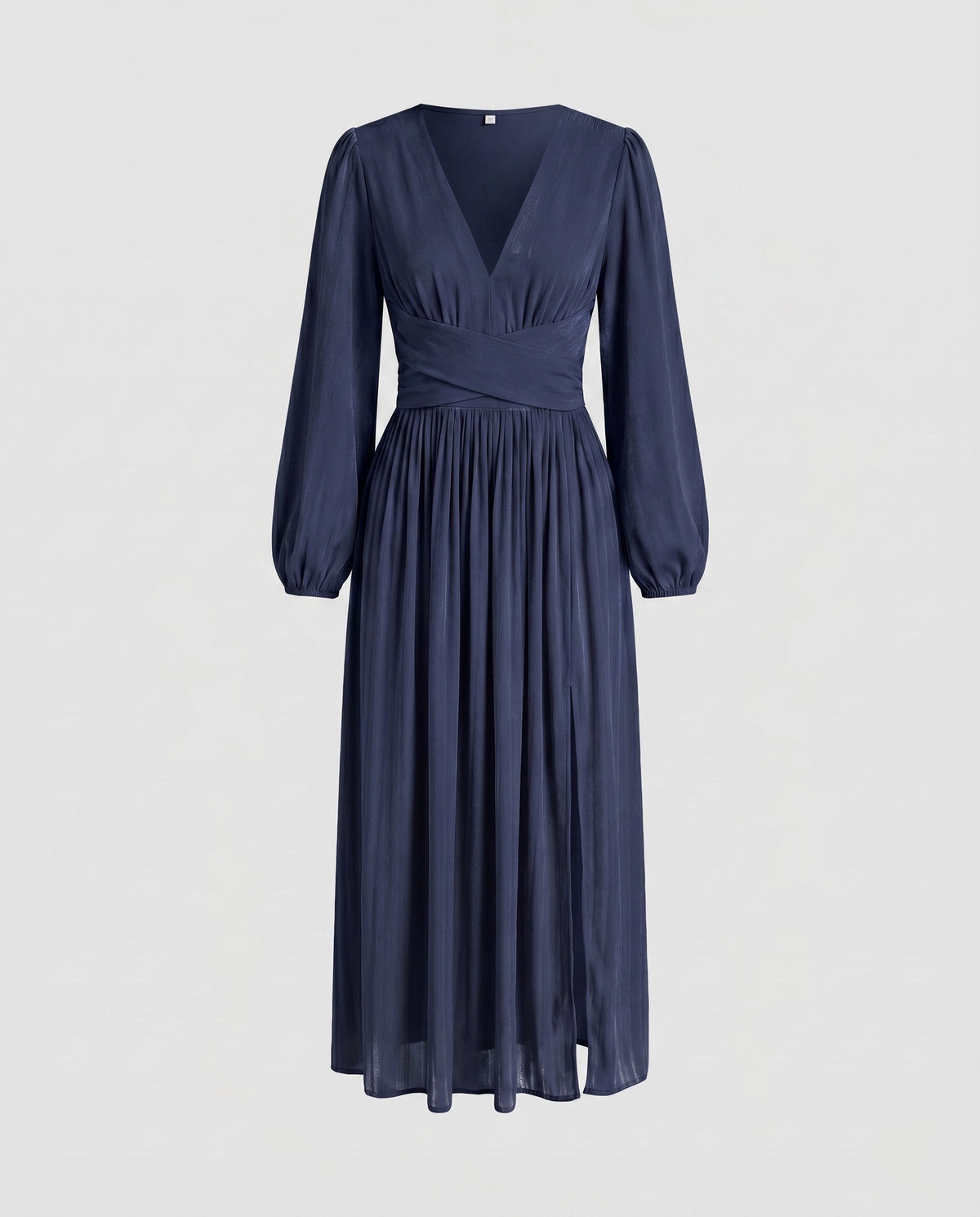 Women’s Maxi Dress with elegant V-neck and casual ruffled hem - product shot