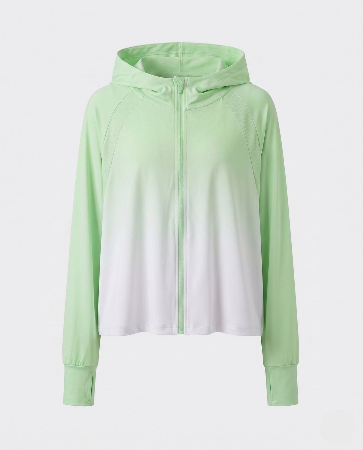 Women's sporty hoodie jacket with long sleeves and relaxed fit all fashion - product shot