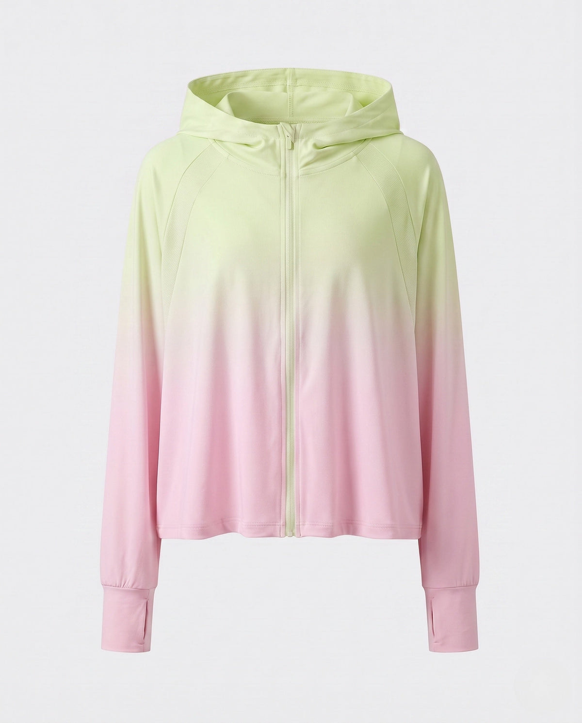 Women's sporty hoodie jacket with long sleeves and relaxed fit all fashion - product shot