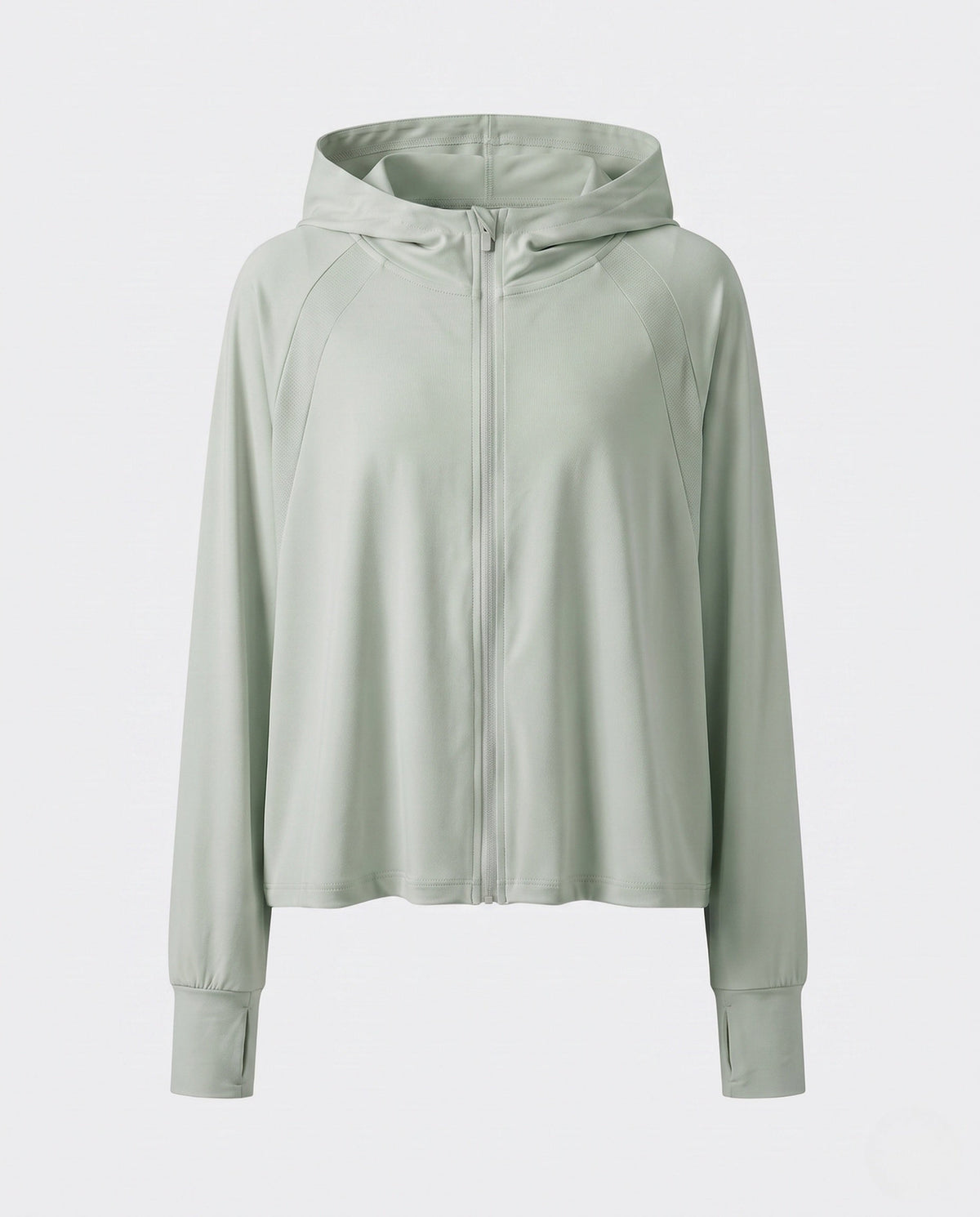 Women's sporty hoodie jacket with long sleeves and relaxed fit all fashion - product shot