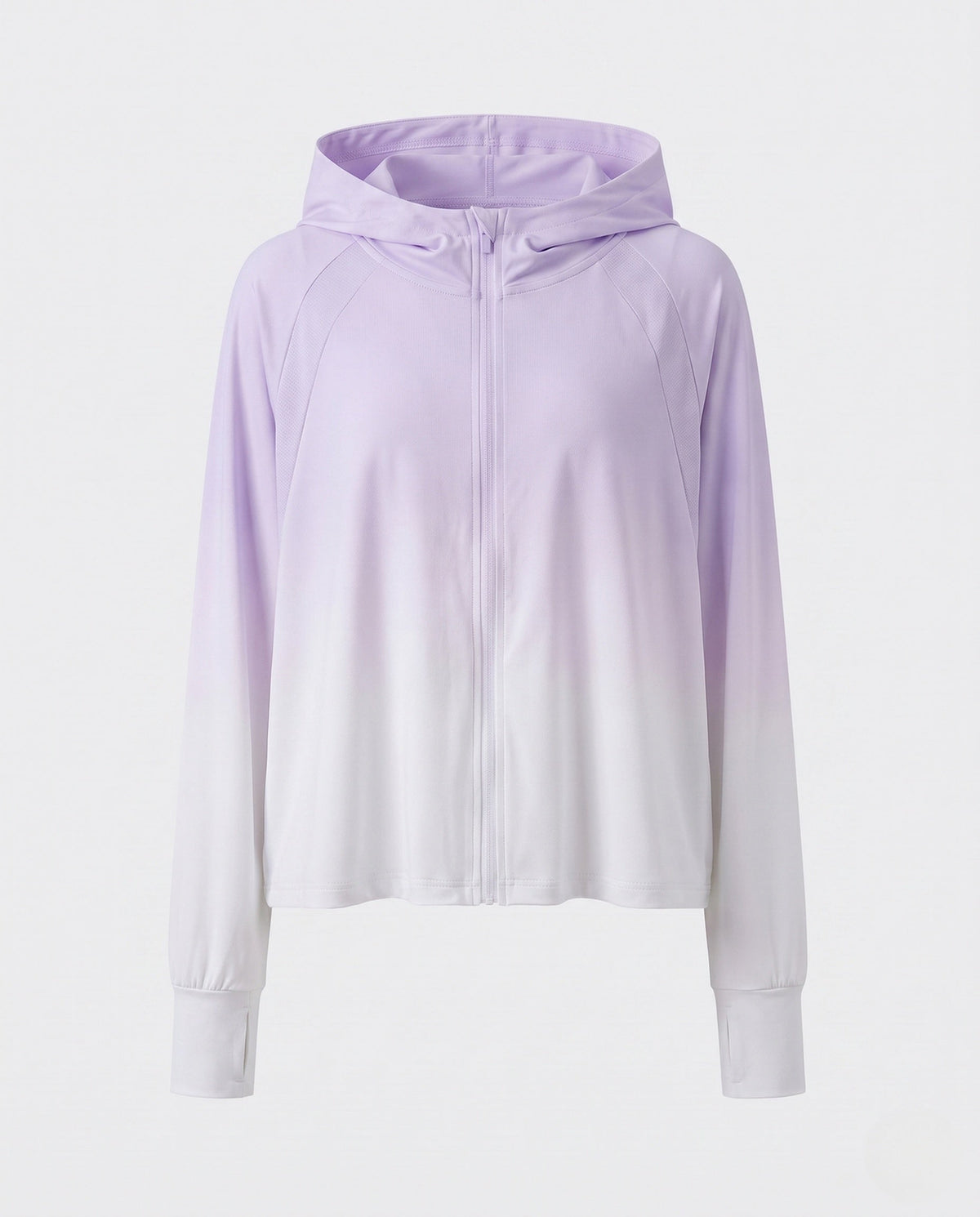 Women's sporty hoodie jacket with long sleeves and relaxed fit all fashion - product shot