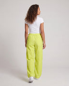 Ladies fashionable cargo pants with high wearing comfort and practical pockets - back view
