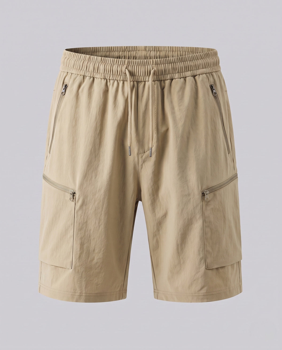 Women’s practical cargo shorts with elastic waistband and versatile pockets - product shot