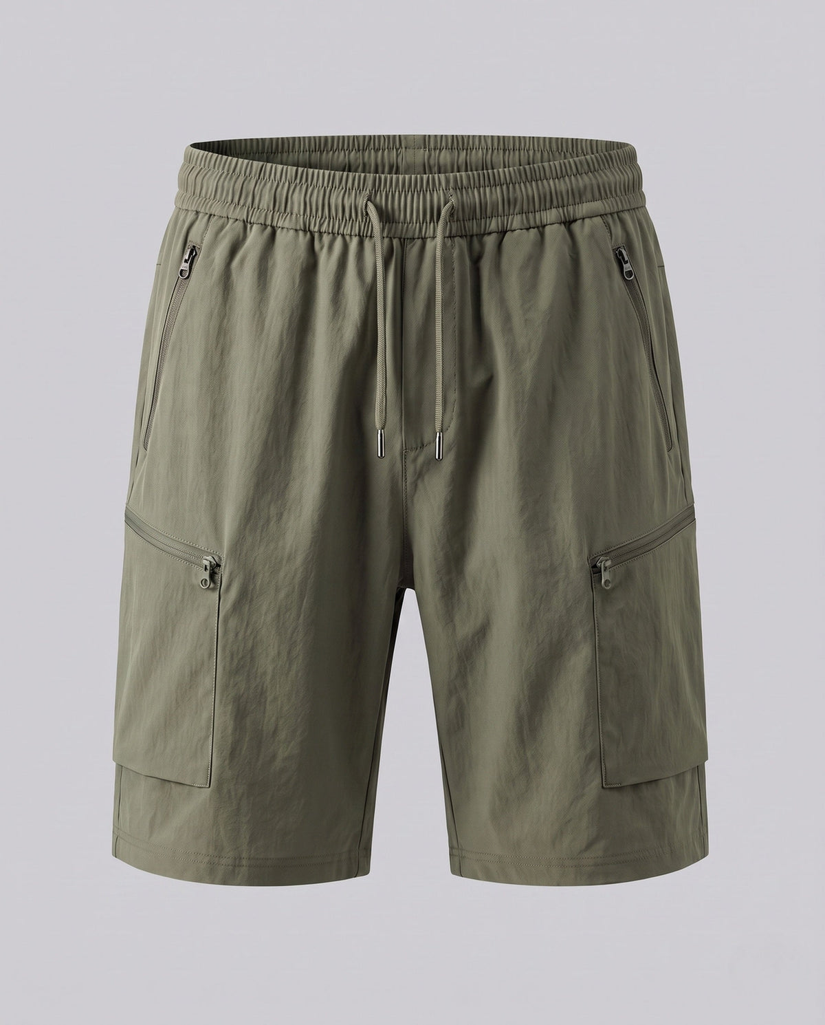 Women’s practical cargo shorts with elastic waistband and versatile pockets - product shot