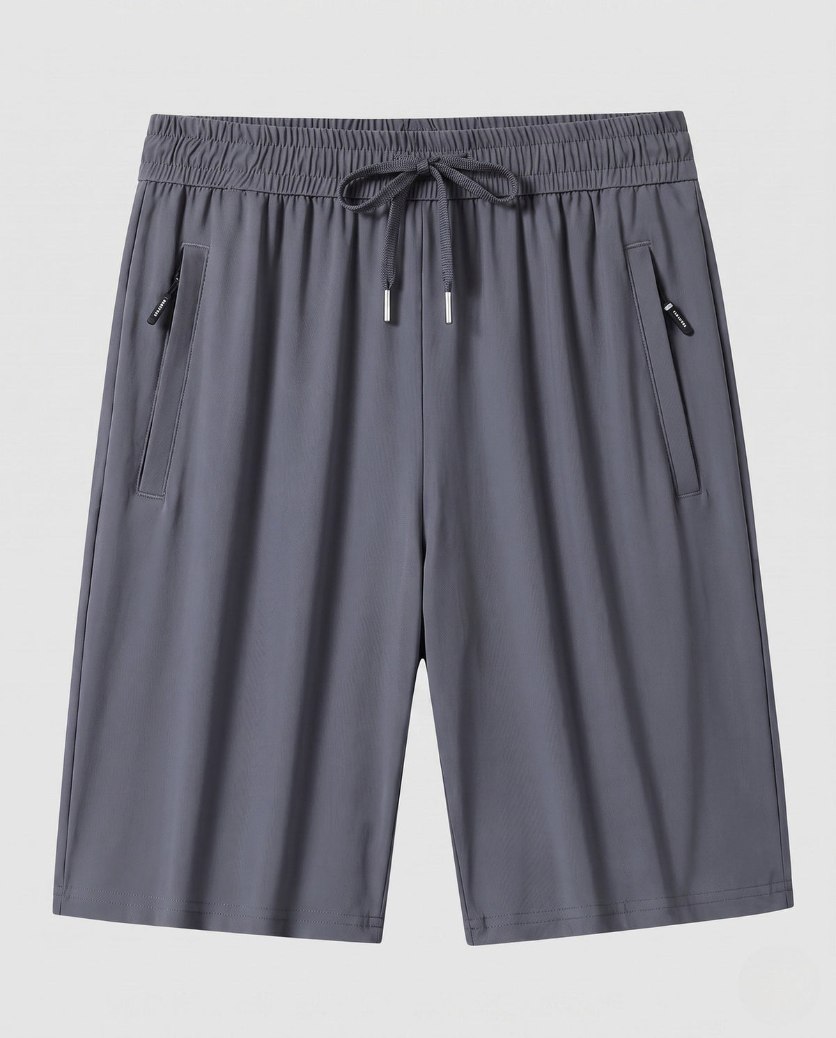 Women's Sporty Beach Shorts with Elastic Waistband and Zipper Pockets - product shot
