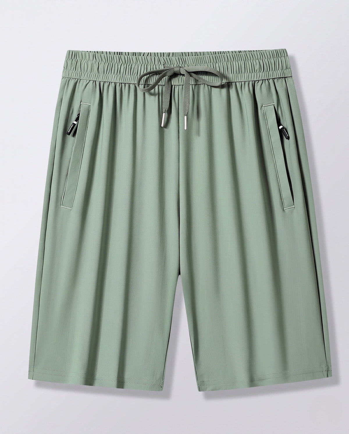 Women's Sporty Beach Shorts with Elastic Waistband and Zipper Pockets - product shot