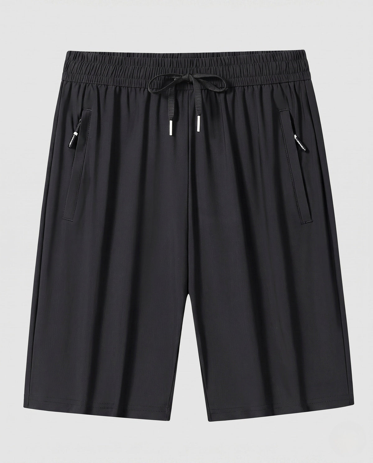 Women's Sporty Beach Shorts with Elastic Waistband and Zipper Pockets - product shot