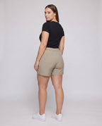 Women’s Sports Training Shorts with Elastic Waistband and Practical Pockets - back view