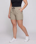 Women’s Sports Training Shorts with Elastic Waistband and Practical Pockets - lower body view