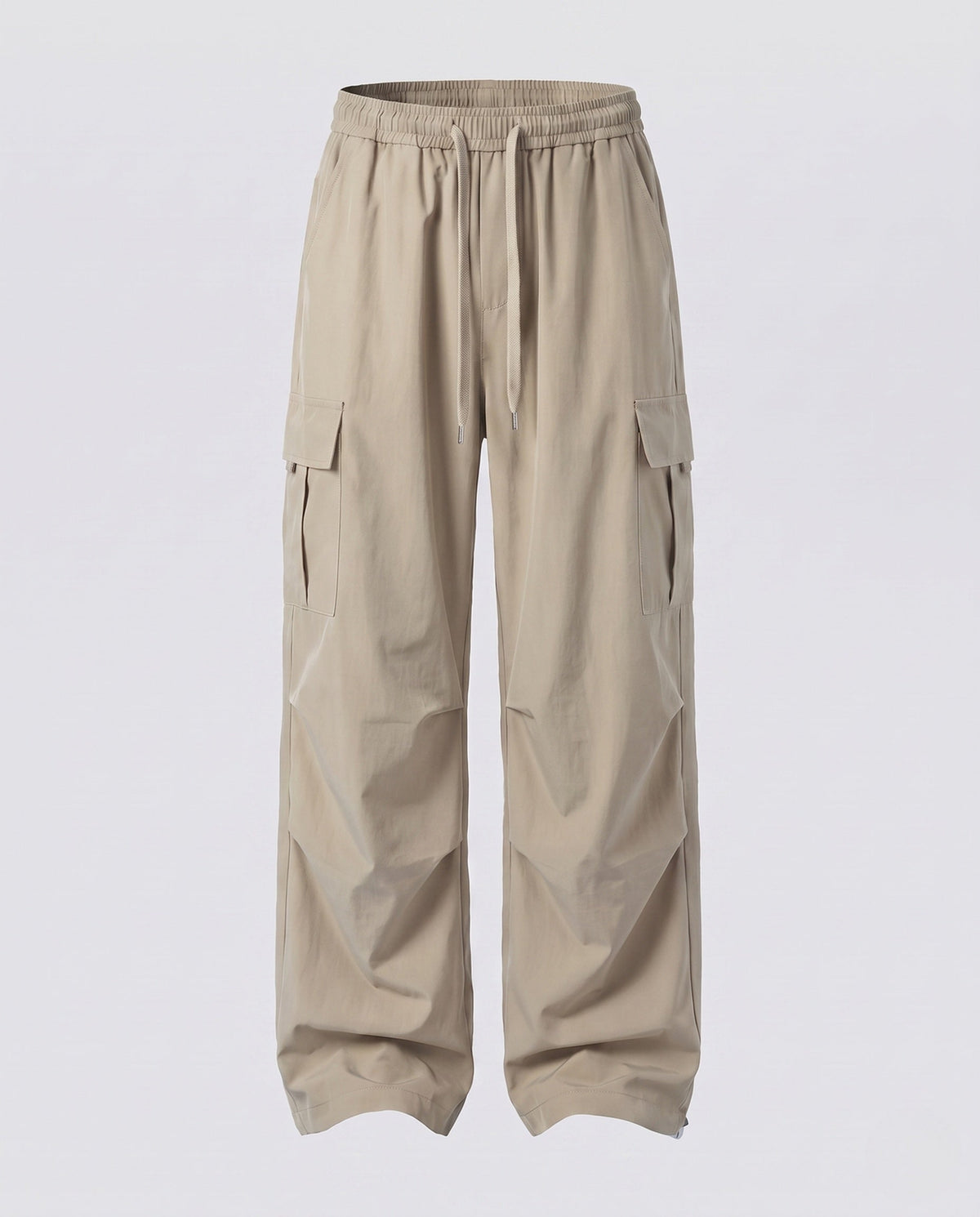 Women's cargo pants with elastic waistband and practical side pockets - product shot