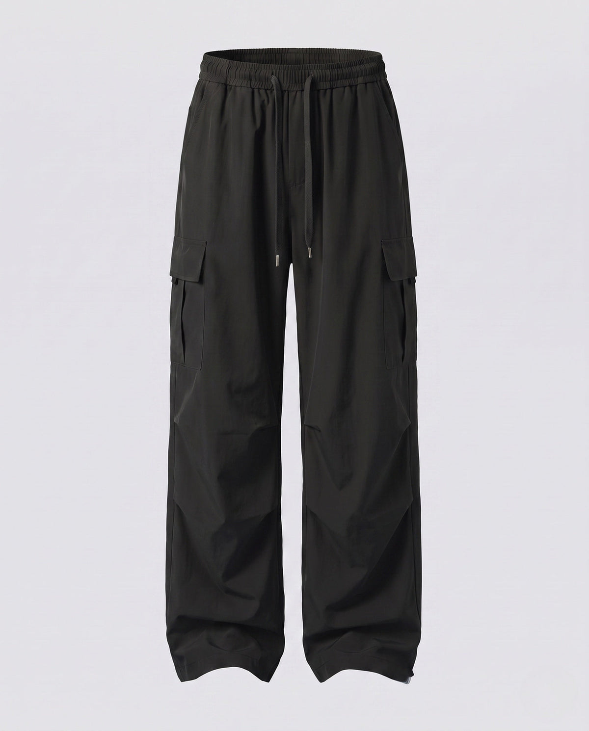 Women's cargo pants with elastic waistband and practical side pockets - product shot