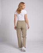 Ladies cargo pants with practical side pockets - back view