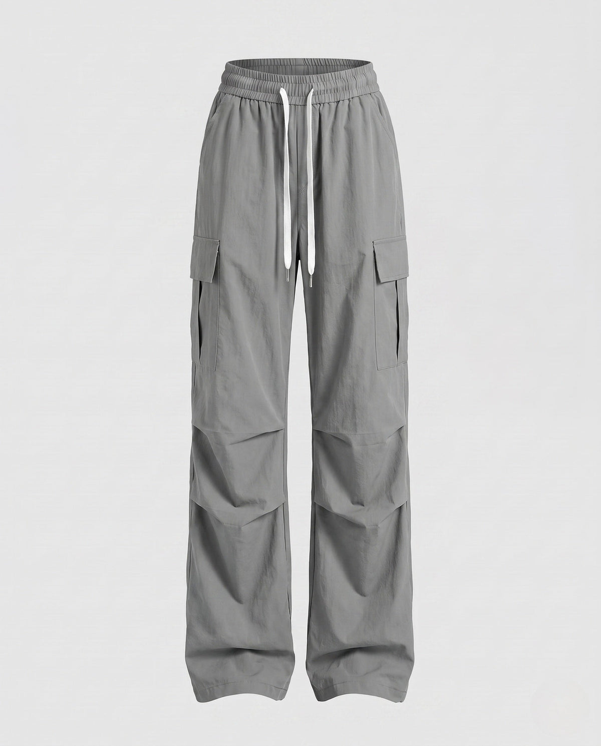 Women's cargo pants with practical side pockets and elastic waistband - product shot