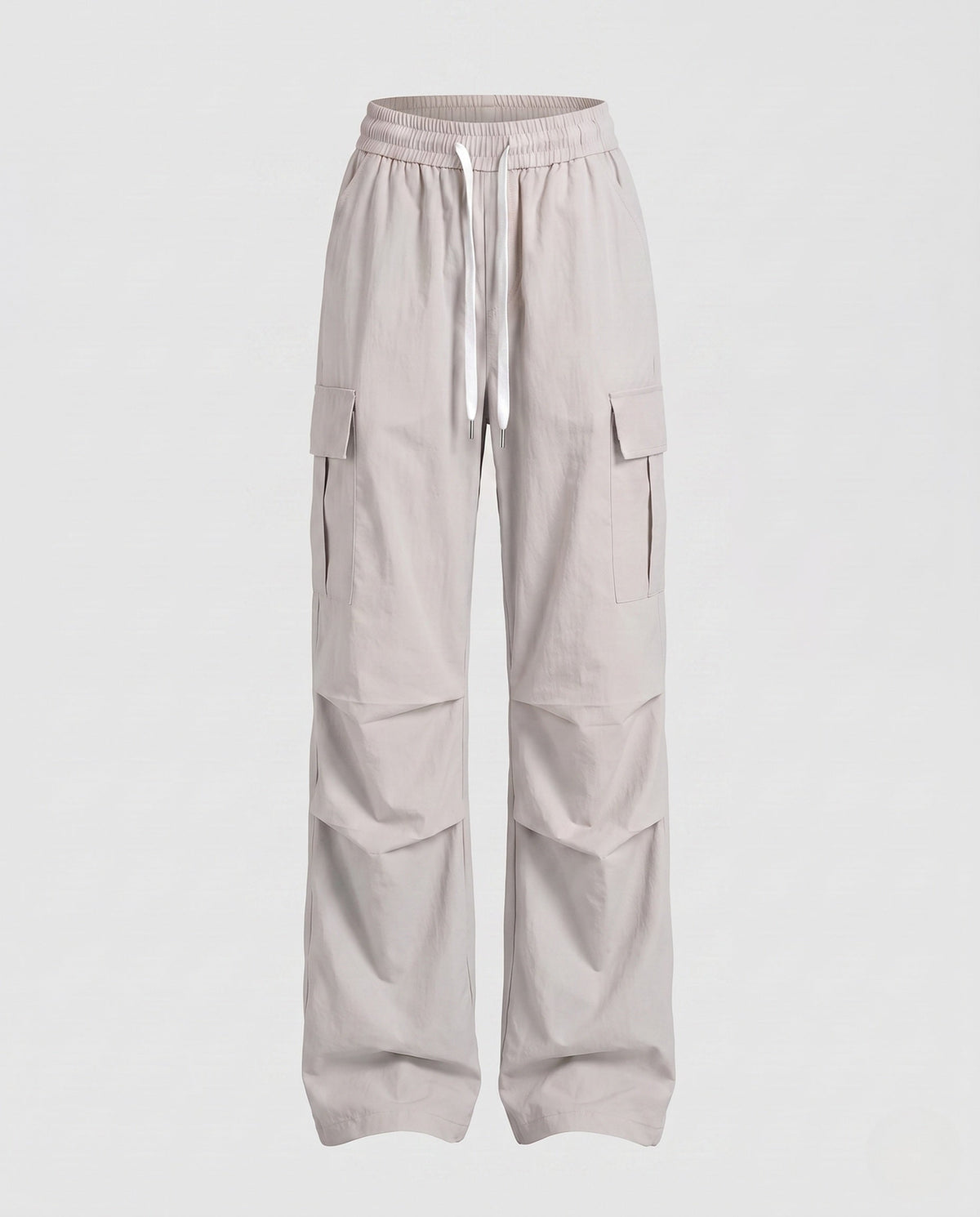 Women's cargo pants with practical side pockets and elastic waistband - product shot