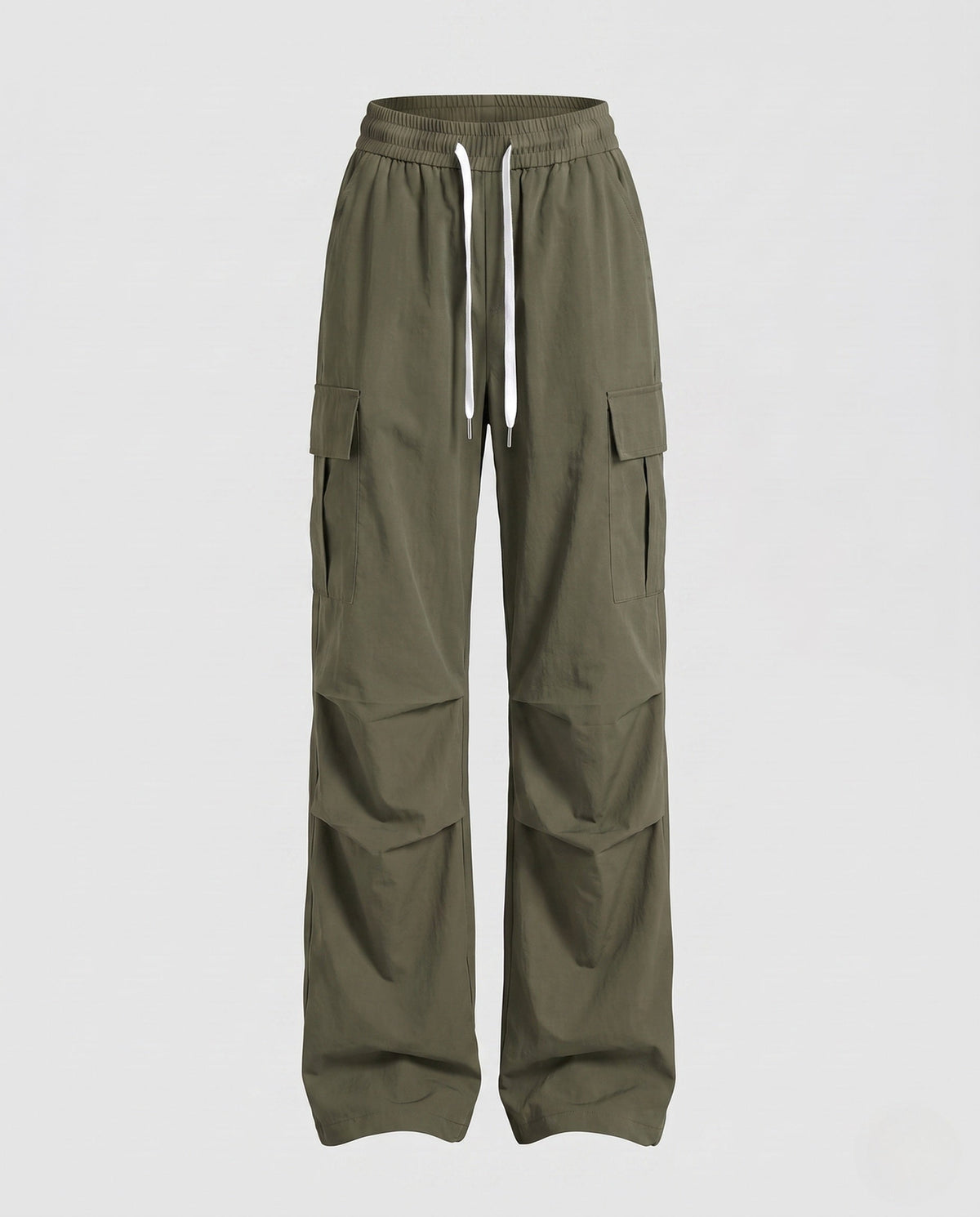Women's cargo pants with practical side pockets and elastic waistband - product shot