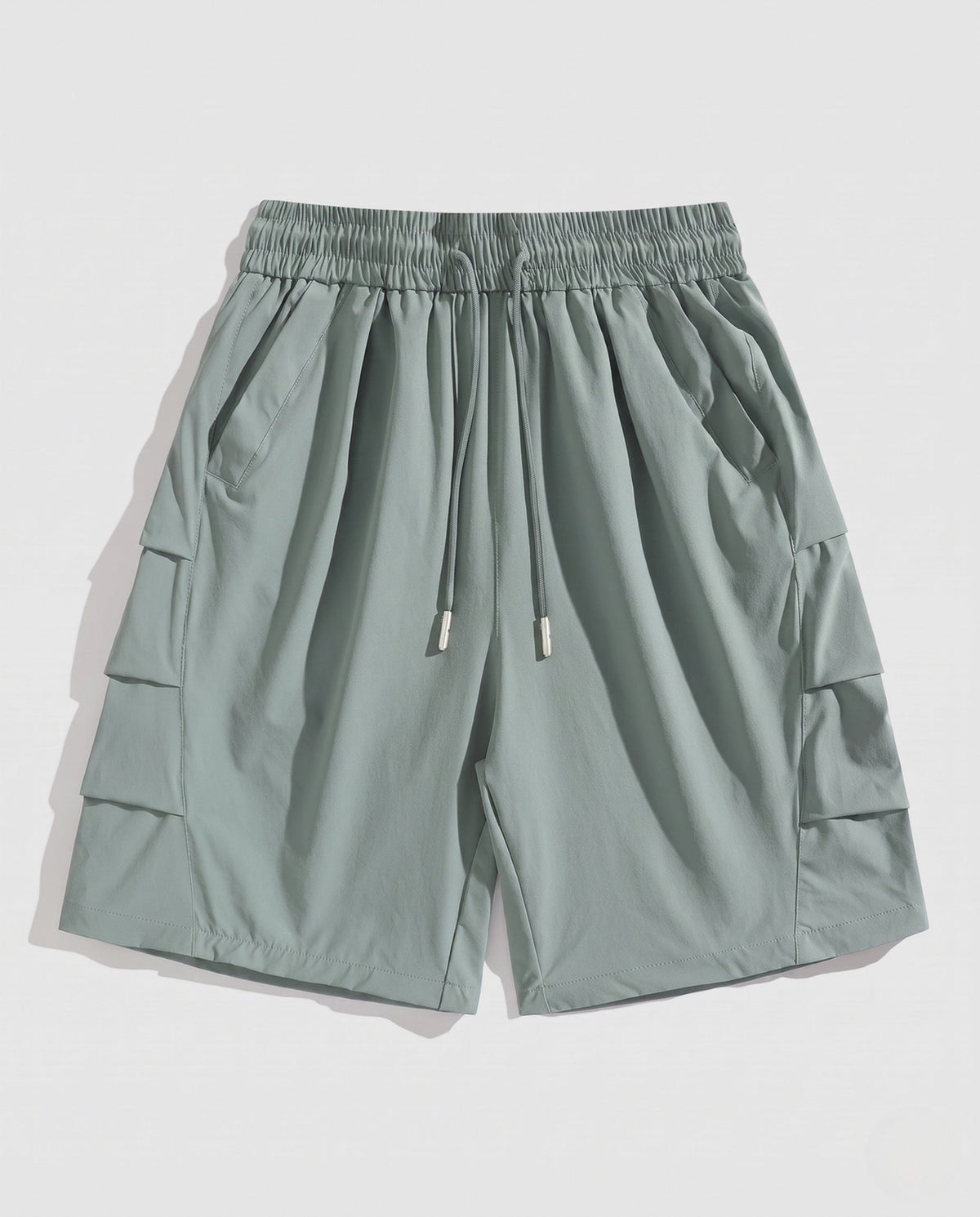 Ladies practical cargo shorts with elastic waistband - product shot