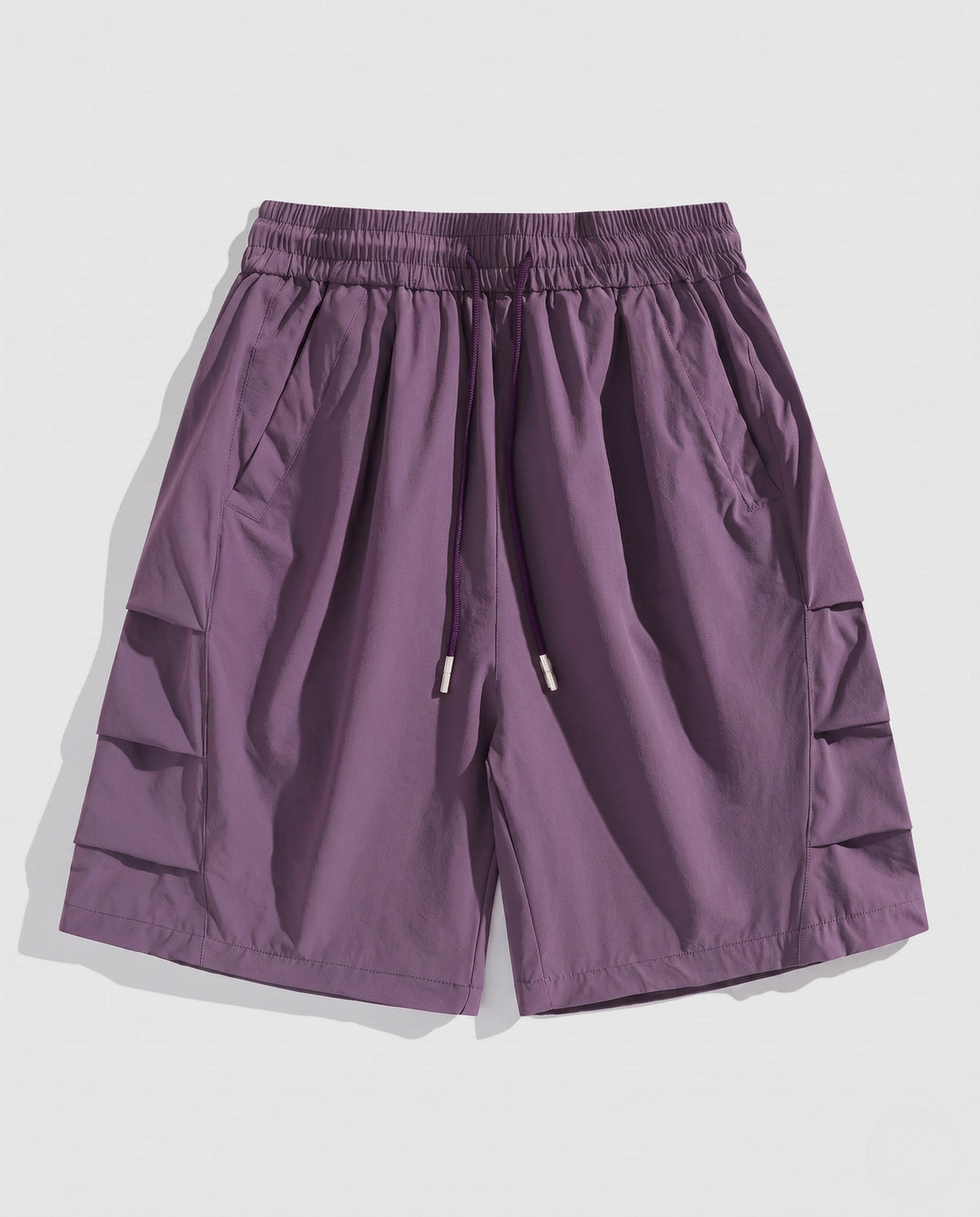 Ladies practical cargo shorts with elastic waistband - product shot