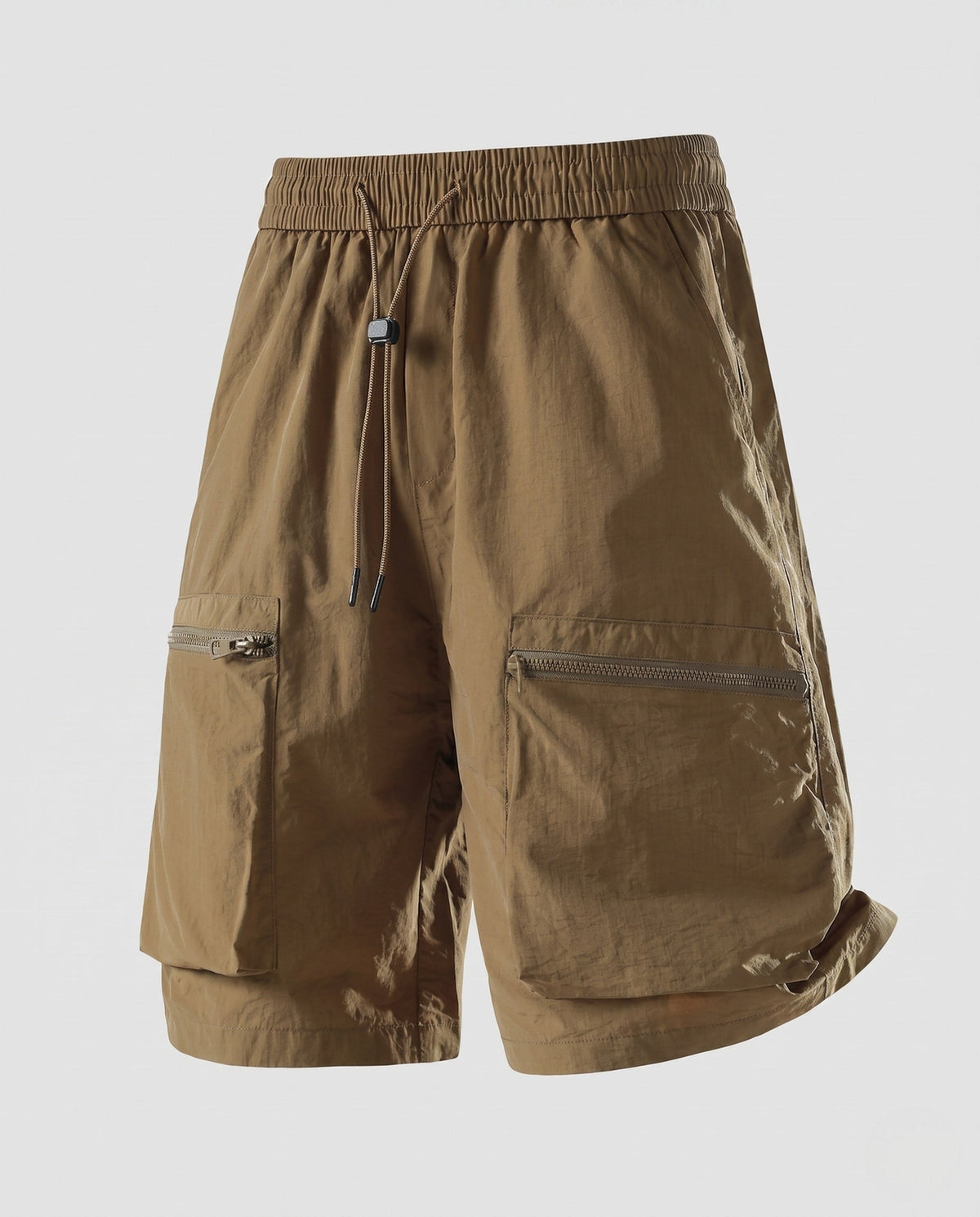 Women's sporty cargo shorts with practical zip pockets - product shot