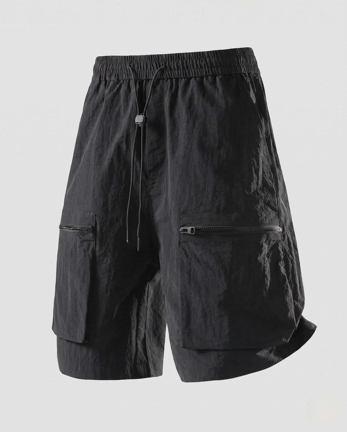 Women's sporty cargo shorts with practical zip pockets - product shot