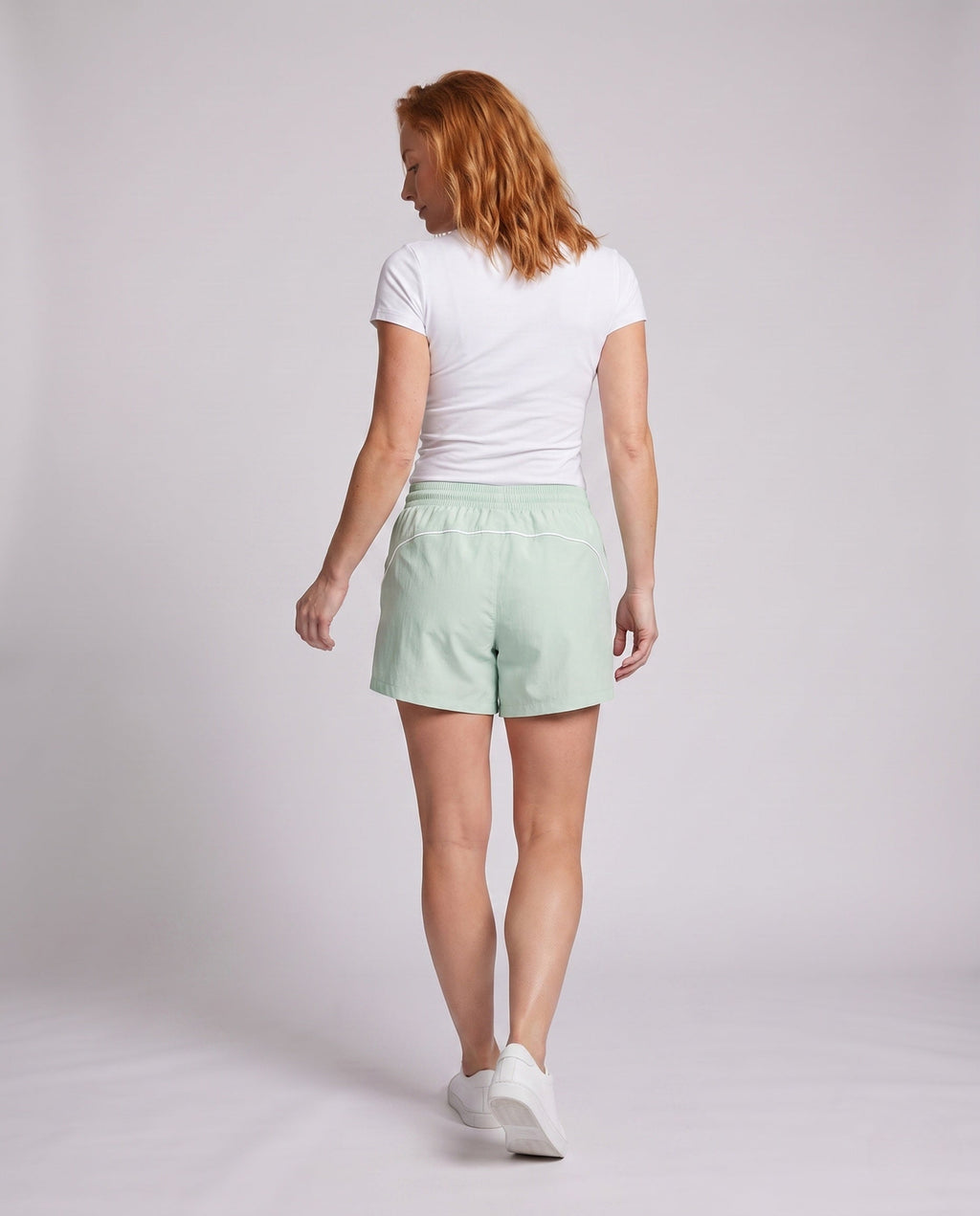 Women's Athletic Shorts with Elastic Waistband - back view