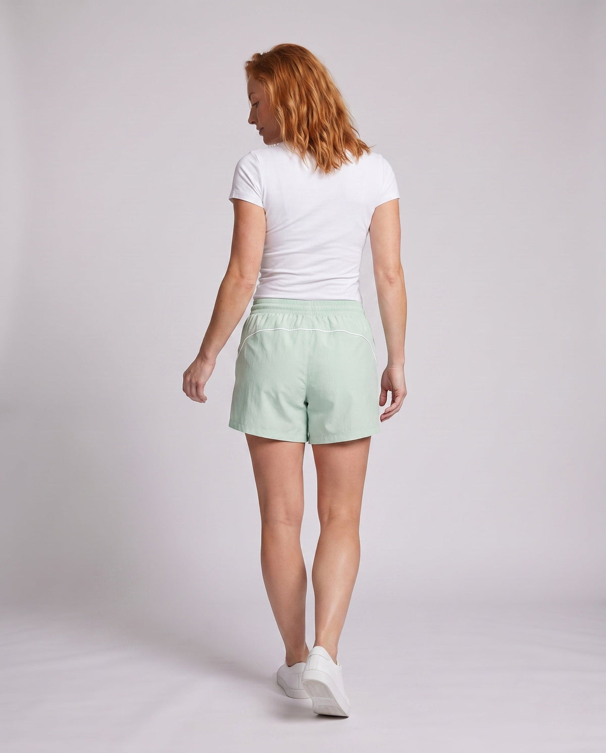 Women's Athletic Shorts with Elastic Waistband - back view