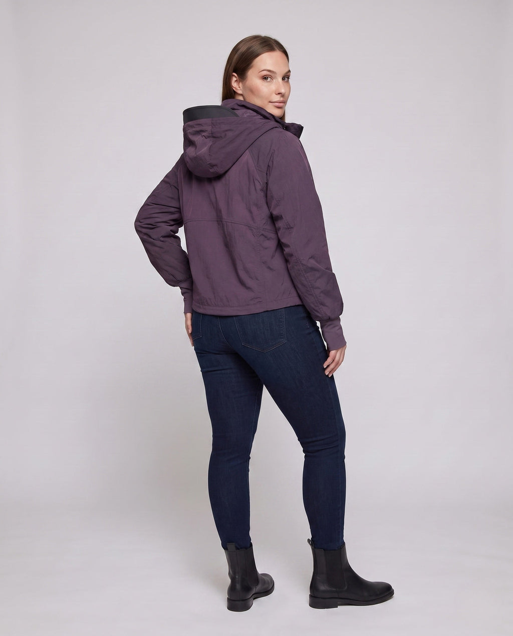 Women's technical transitional jacket with adjustable collar and breathable inserts All Fashion - back view