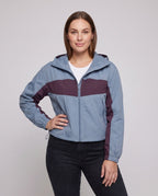 Women's Short Multifunctional Outdoor Jacket with Hood All Fashion - upper body view