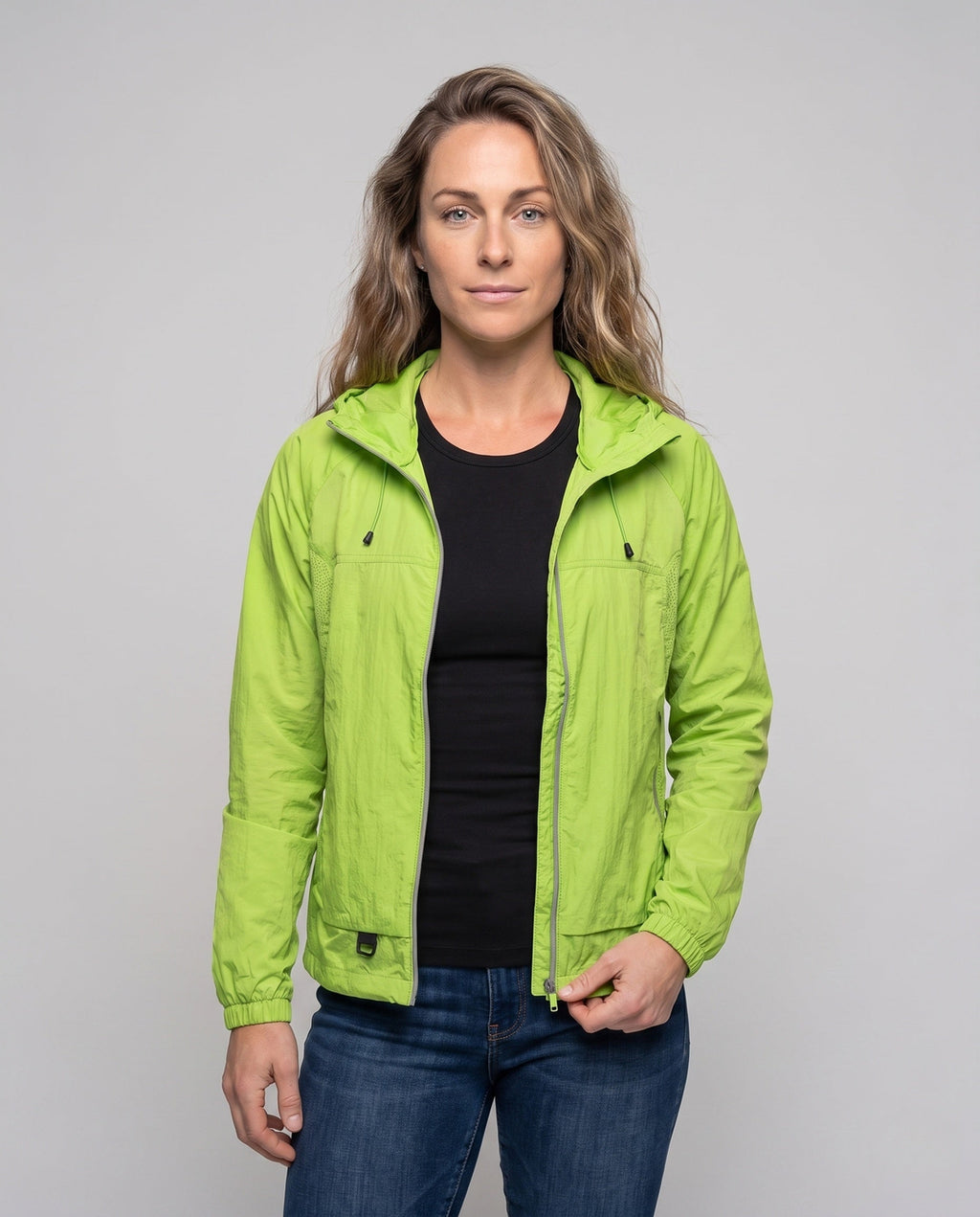 Women's Lightweight Rain Jacket with Breathable Features All Fashion - upper body view