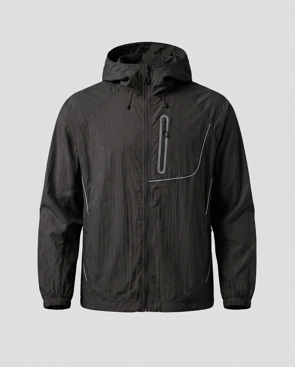 Women's Lightweight Sports Jacket with Adjustable Hood Area and Reflective Inserts All Fashion - product shot