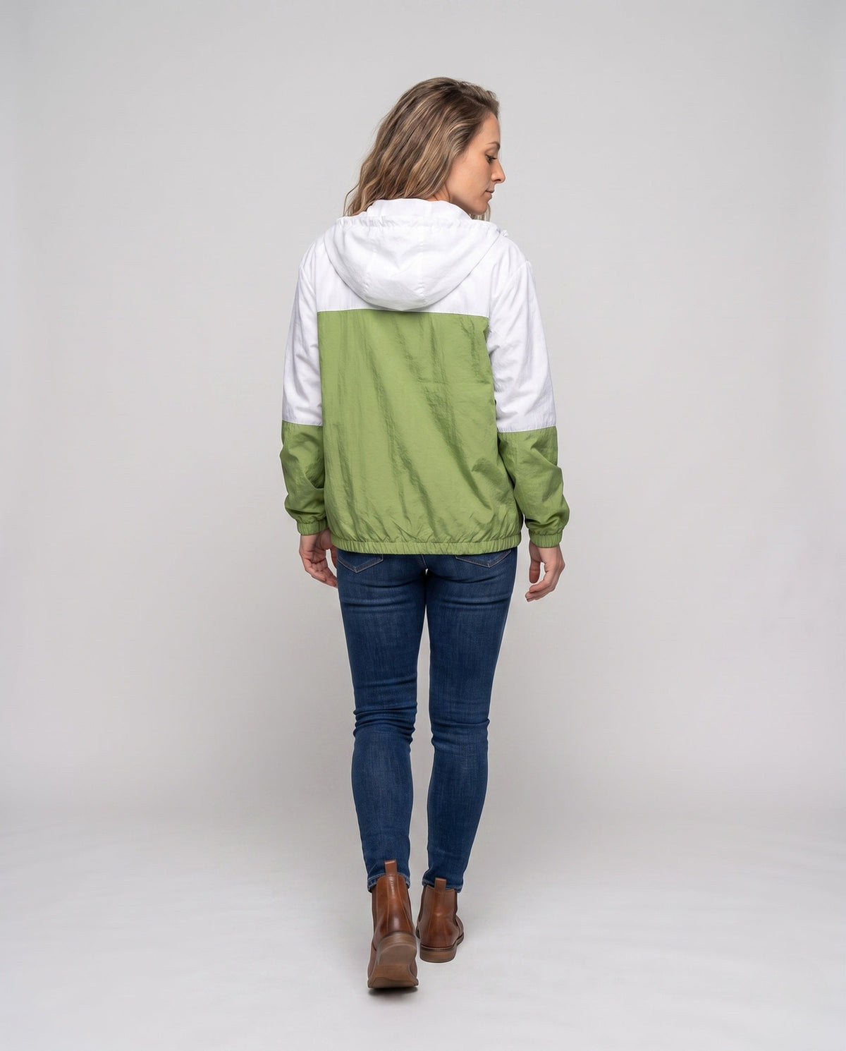 Women Lightweight Transition Jacket with Adjustable Hood and Breathable Features All Fashion - back view