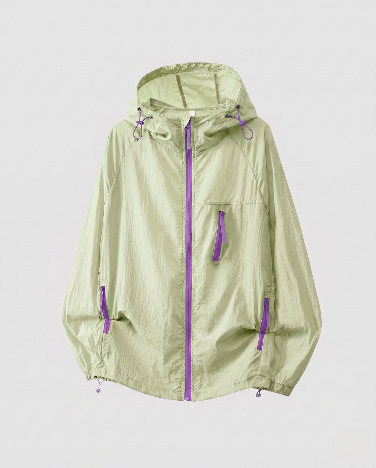 Women's Lightweight Wind Jacket with Practical Pockets and Adjustable Hood All Fashion - product shot