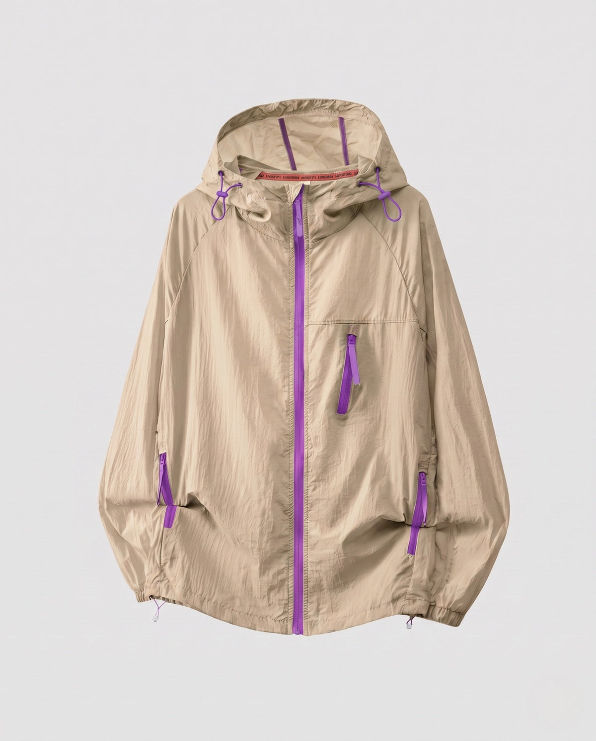 Women's Lightweight Wind Jacket with Practical Pockets and Adjustable Hood All Fashion - product shot