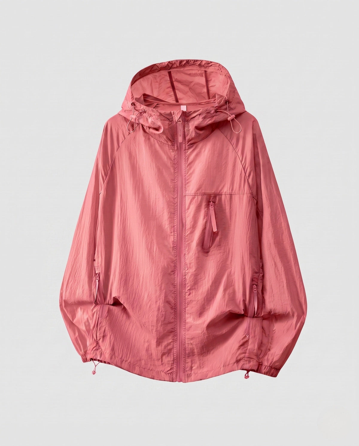 Women's Lightweight Wind Jacket with Practical Pockets and Adjustable Hood All Fashion - product shot