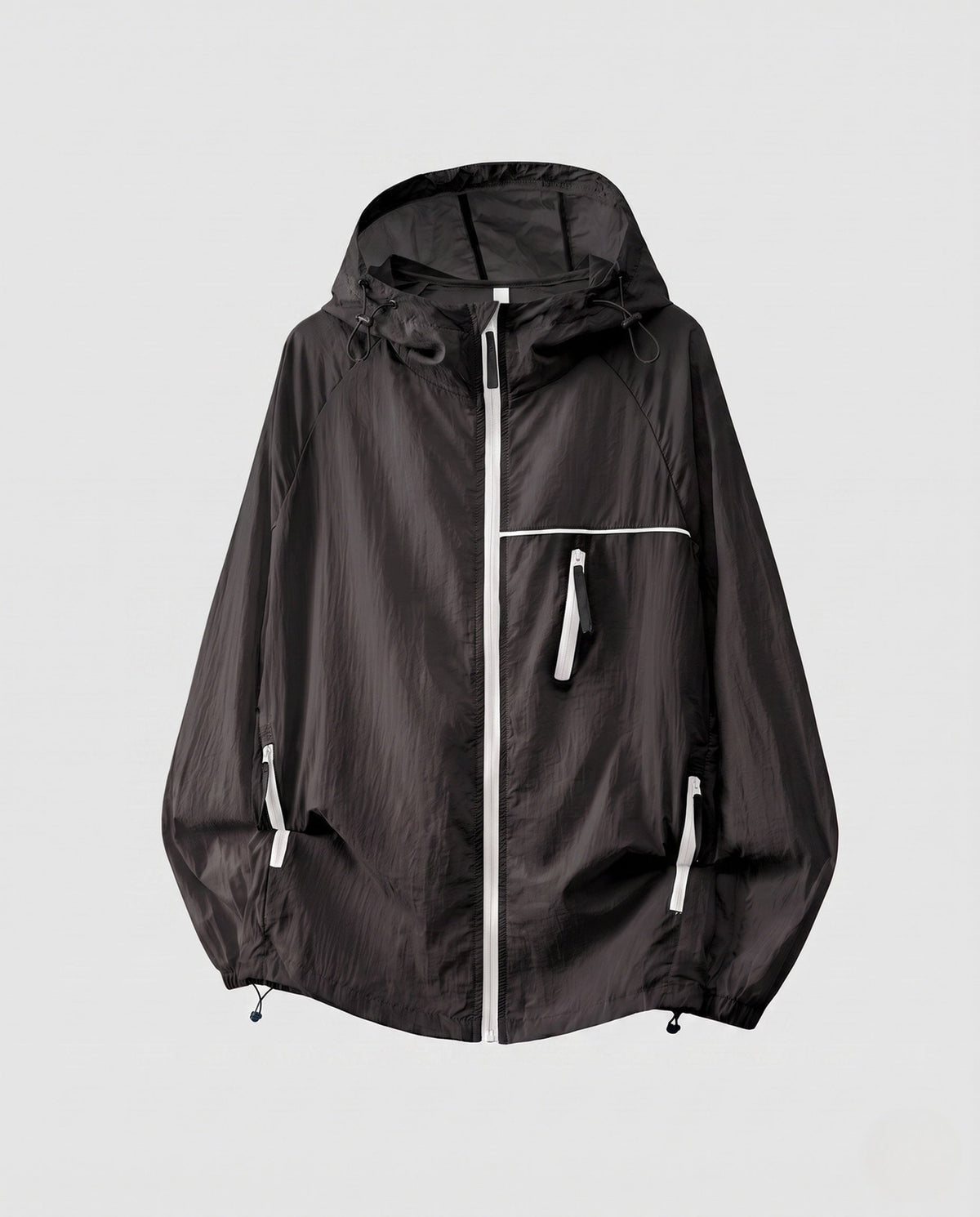 Women's Lightweight Wind Jacket with Practical Pockets and Adjustable Hood All Fashion - product shot