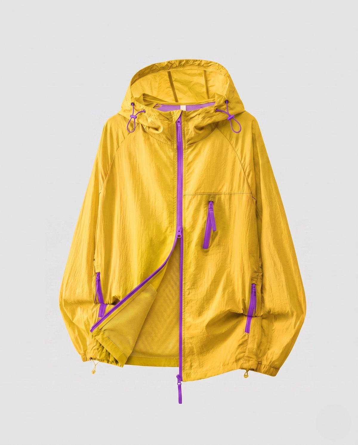 Women's Lightweight Wind Jacket with Practical Pockets and Adjustable Hood All Fashion - product shot