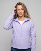 Women's Lightweight Windbreaker with Adjustable Hood All Fashion - upper body view