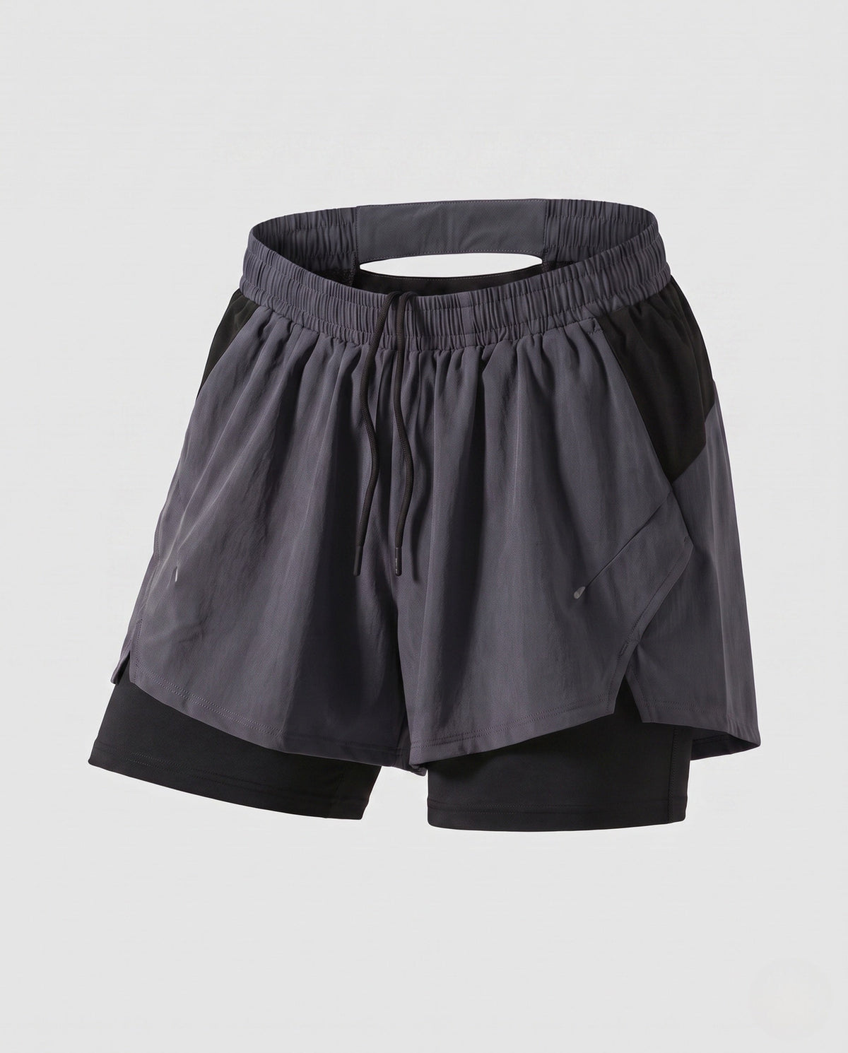 Women's sporty running shorts with innovative Möbius band and breathable inserts - product shot