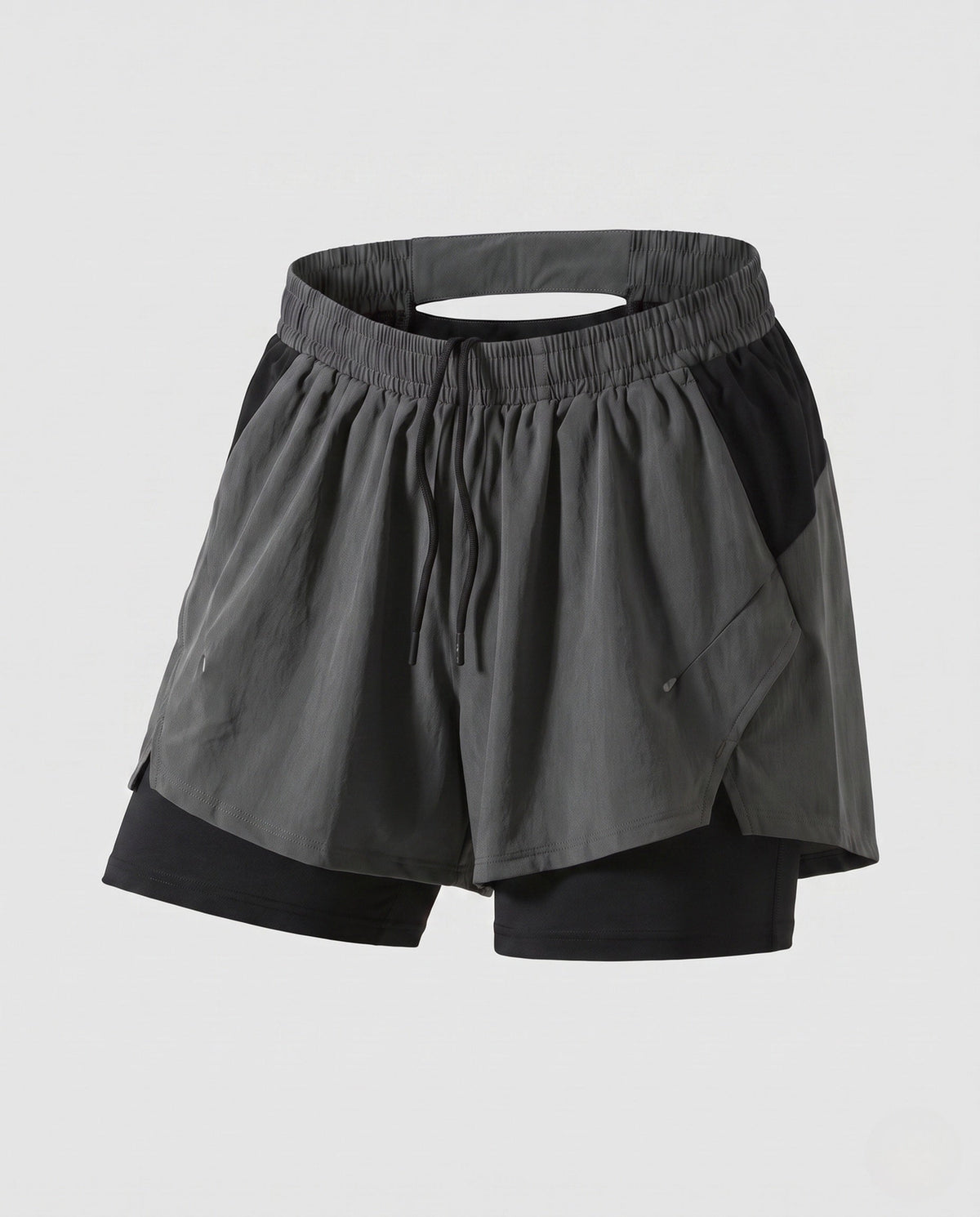 Women's sporty running shorts with innovative Möbius band and breathable inserts - product shot