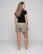 Women's Sporty Running Shorts with Integrated Compression Shorts - back view