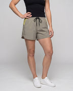 Women's Sporty Running Shorts with Integrated Compression Shorts - lower body view