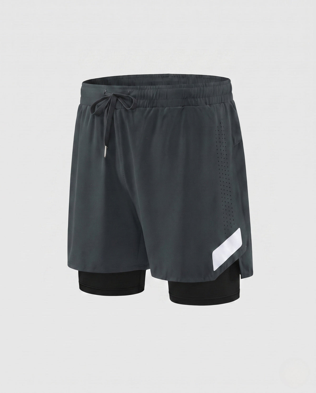 Women's Sporty Running Shorts with Integrated Compression Shorts - product shot