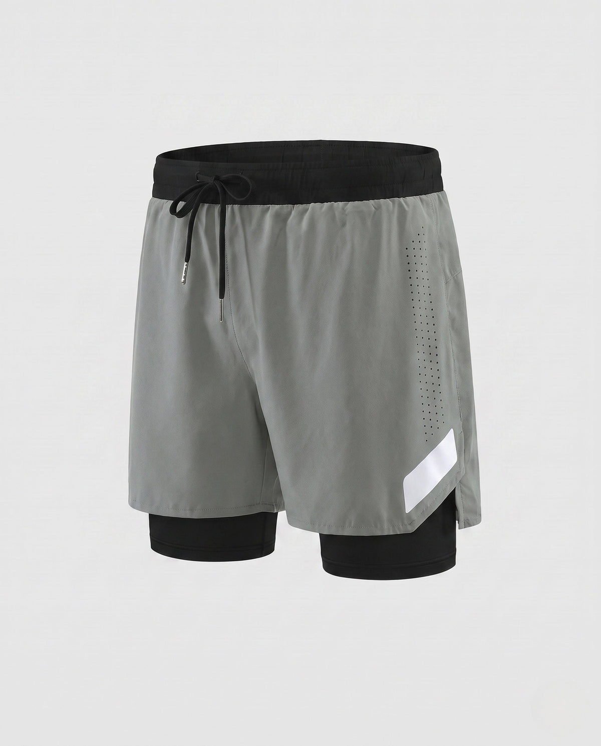 Women's Sporty Running Shorts with Integrated Compression Shorts - product shot