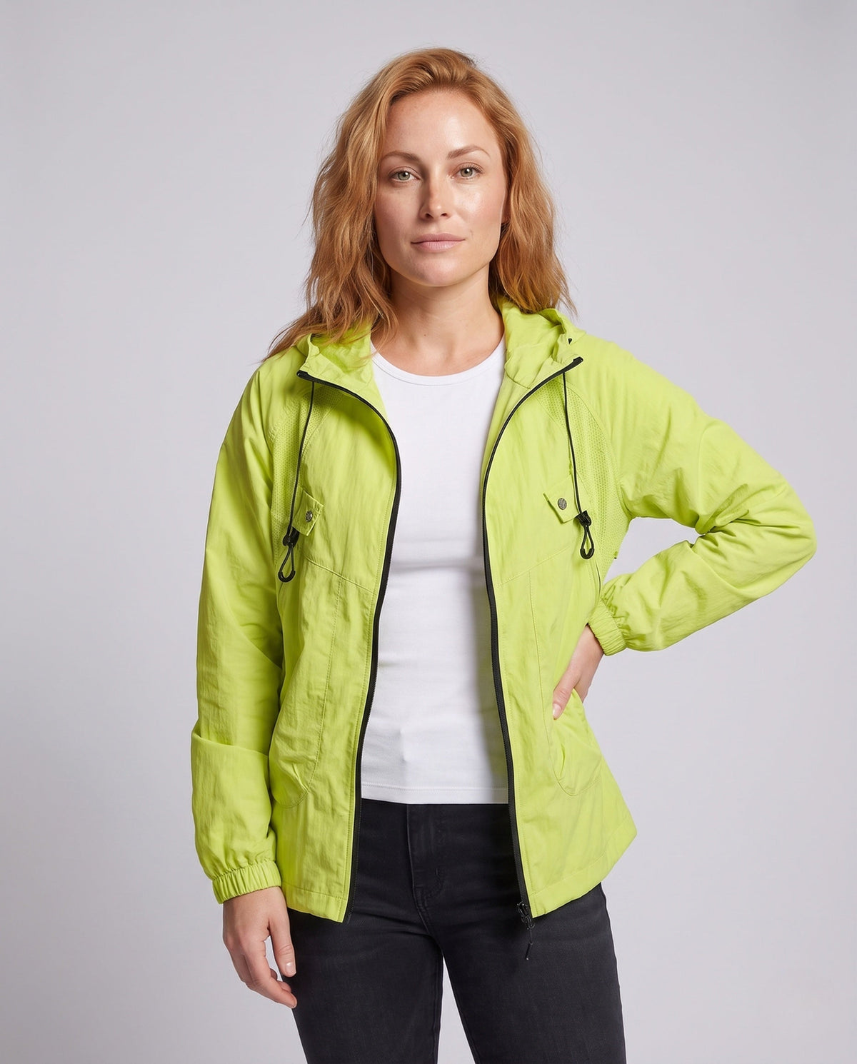 Women's UV protection jacket with high collar and breathable properties All Fashion - upper body view