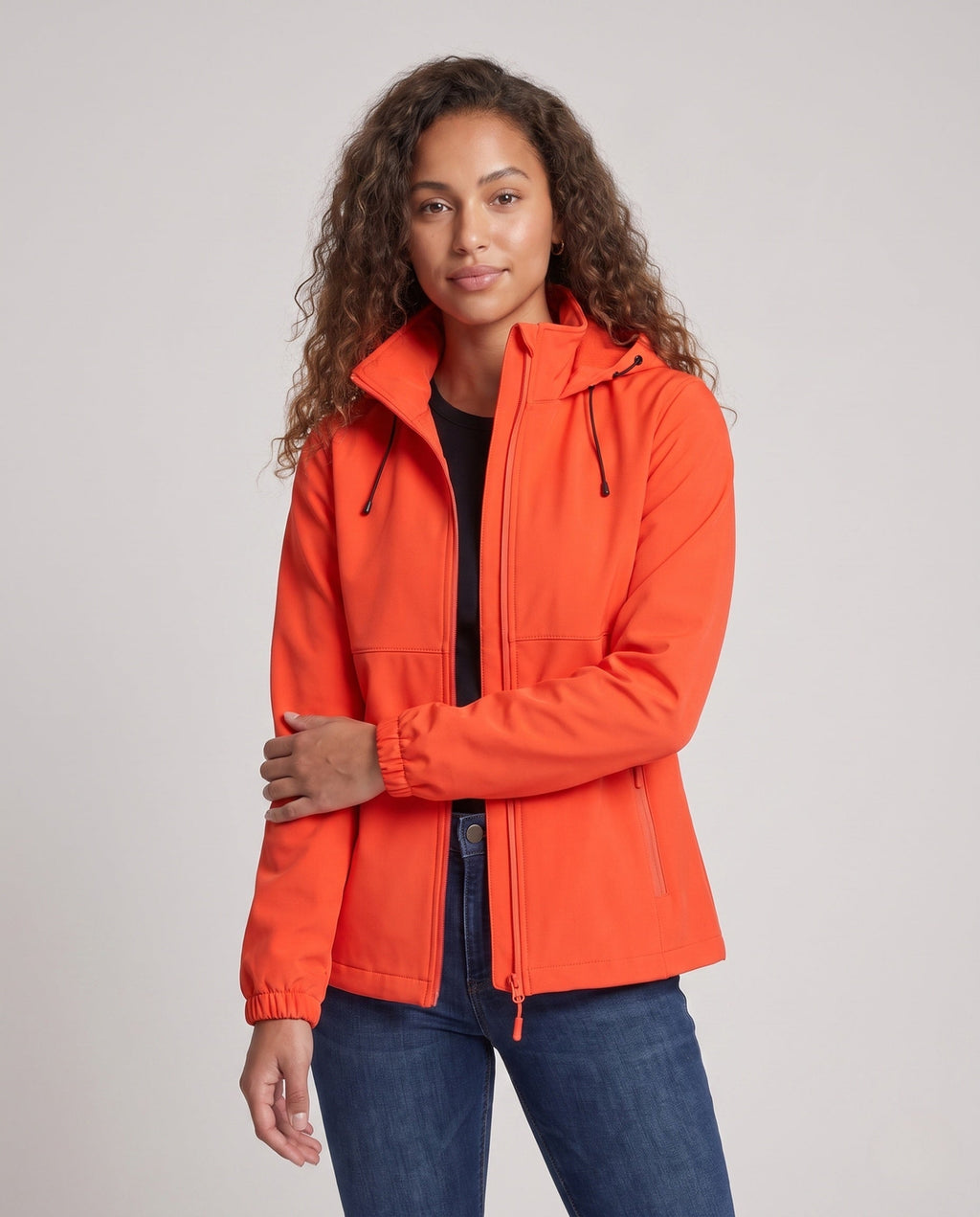 Women's water-repellent functional jacket with adjustable hood All Fashion - upper body view