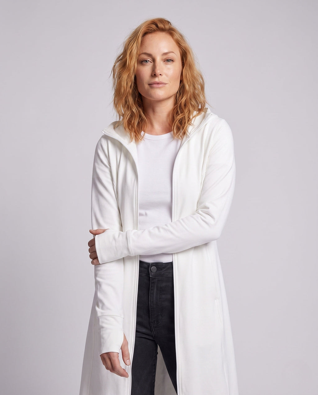 Women's functional coat with hood and UV protection All Fashion - upper body view