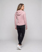 Women's sporty hoodie with zip and figure-flattering cut All Fashion - back view